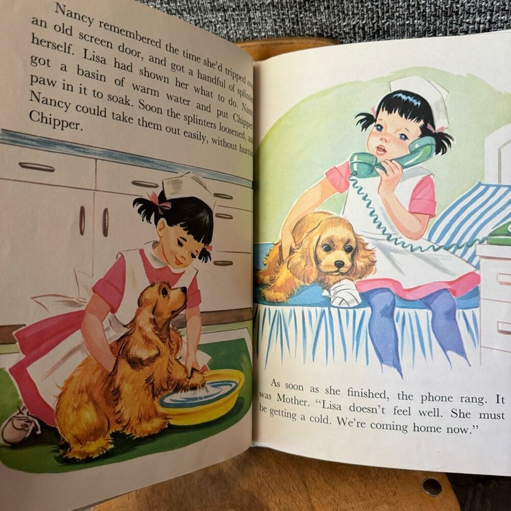 Nancy Plays Nurse, 1965 GIANT BOOK, Diane Sherman Vintage Children's Books. - Picture 7 of 12